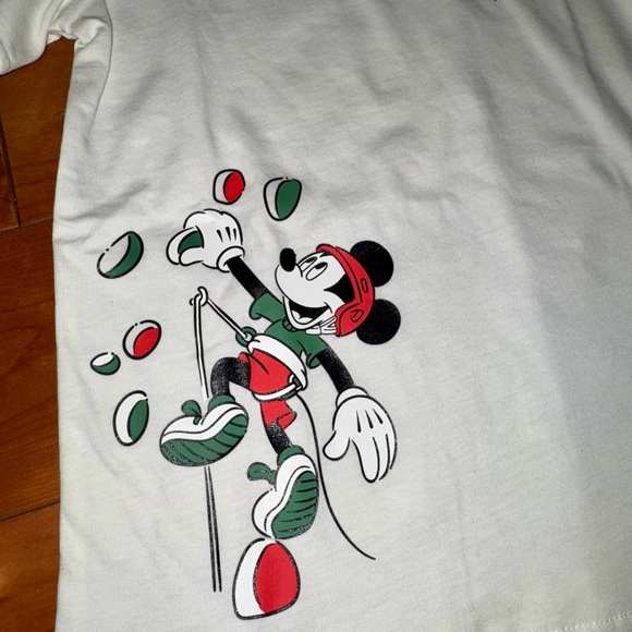 NWT Mickey Mouse Adidas Kids Cream Tee - Picture 3 of 5